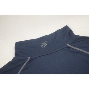 Cloudveil 1/4 Zip Base Layer Blue Long Seeve Cotton Blend Hiking Mens Size 2XL